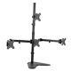 Quad 13 to 24 inch LCD Monitor Mount, Freestanding Desk Stand, 3 Plus 1