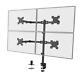 Quad LCD Monitor Desk Mount Fully Adjustable Stand Fits 4 Screens up to 27 inch