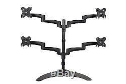 Quad LED/LCD Gas Spring Monitor Desk Mount/Stand ZILLA GT6-4XA580