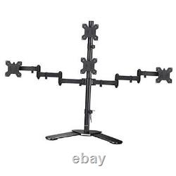 Quad LED LCD Monitor Stand up Free-Standing 4 monitor plates free standing