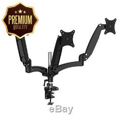 SLYPNOS Triple Monitor Mount Fully Adjustable Desk Free Stand for 3 LCD Screens