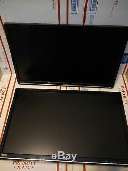 Set of 2 ASUS VW246H Wide LCD Monitor HDMI VGA DVI 1080p VW246 NO STANDS