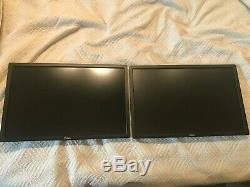 Set of 2 pc Dell UltraSharp U2412Mb 24 Widescreen LCD Monitor NO STAND