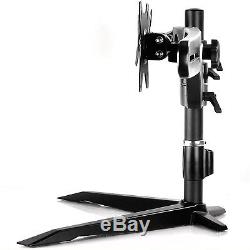 Silverstone Tek ARM31BS Triple LCD Monitor Desk Stand with 90 Degrees Rotation