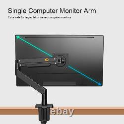 Single Arm Desk Mount LCD LED Computer Monitor Bracket Stand 13-27 Screen TV
