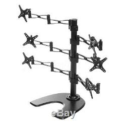 Six Arms 10''-27 Computer Monitor Mount Desk Stand Screen LCD LED TV Bracket