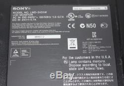 Sony 24 LCD Monitor LMD-2451W Multi-Format with BKM-243HS HD-SDI Input (no stand)