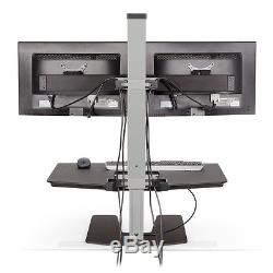 Stand Sit Desk Riser Churchill 2 Monitor Instant Sit Stand Desks