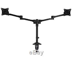 Suptek Dual Arm Adjustable Computer Monitor Desk Mount Stand for Two LCD Flat 75