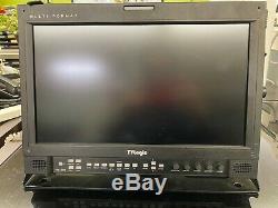 TV Logic LVM-172W 17 inch LCD Production Monitor with stand, custom case & hood
