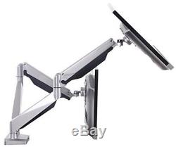 ThingyClub Dual Gas Spring LCD LED Desk Mount Arm Monitor Stand Bracket With