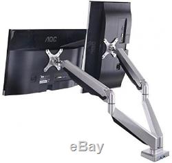 ThingyClub Dual Gas Spring LCD LED Desk Mount Arm Monitor Stand Bracket With