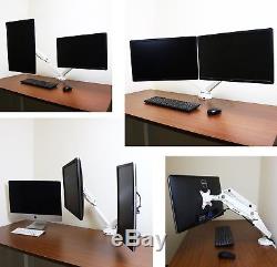 ThingyClub Gas Powered Double LCD LED Gas Desk Mount Arm Monitor Stand Bracket