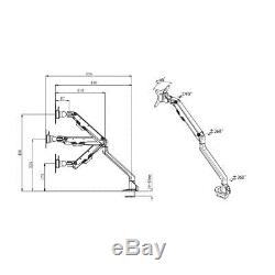 ThingyClub Gas Spring Single LCD Arm Desk VESA Bracket & Monitor Arm Stand for /