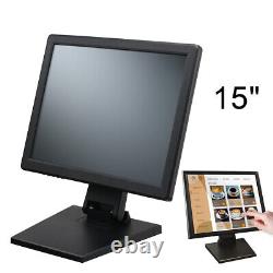 Touch Display POS 15 LCD Touch Screen Monitor VGA, Windows7/8/10/11 with Stand