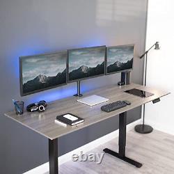 Triple 21.5 to 27 inch LED LCD Computer Monitor Desk Mount VESA Stand, Flush