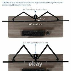 Triple 23 to 32 inch LED LCD Computer Monitor Desk Mount VESA Stand, Heavy