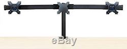 Triple 3 Computer Monitor Mount Stand Desktop Clamp Holder Swivel LCD LED Screen