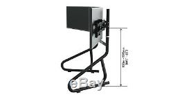 -Triple 3 Monitor Floor Mounting Gaming Event Stand Holds 22-35 LED LCD TV