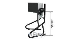 Triple 3 Monitor Floor Mounting Gaming Event Stand Holds 35-45 LED LCD TV Mo