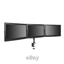 Triple Arm Monitor Desk Mount Tv Screen Lcd Vonhaus Led Bracket Adjustable Stand