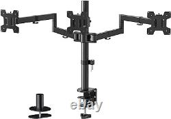 Triple LCD Monitor Desk Mount Fully Adjustable Horizontal Stand Fits 3 Screens u