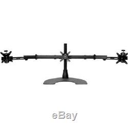 Triple LCD Monitor Desk Stand with a 16 pole and Telescoping Wings