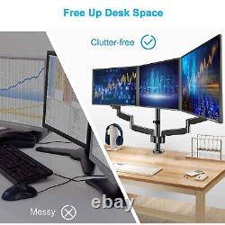 Triple Monitor Desk Mount And Single Free-Standing Lcd Monitor Desk Mount