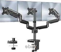 Triple Monitor Mount, 3 Monitor Desk Arm fits Three Max 27 LCD Computer