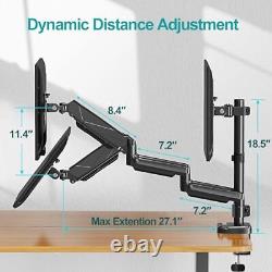 Triple Monitor Mount, 3 Monitor Desk Arm fits Three Max 27 LCD Computer Scre
