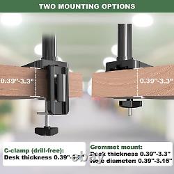 Triple Monitor Mount, 3 Monitor Desk Stand for Three Flat/Curved Computer Screen
