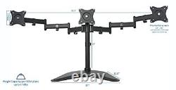 Triple Monitor Mount Fully Adjustable Desk Free Stand for 3 LCD Screens up to