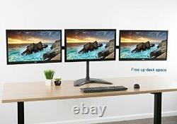 Triple Monitor Mount Fully Adjustable Desk Free Stand for 3 LCD Screens up to