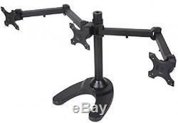 Triple Monitor Stand S3 Pro Series Heavy Duty Weighted Base holds 3x LCD up to