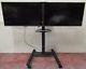 Twin NEC V463 Series 46 LCD Monitor Large Format Display + Cart Stand & Remote