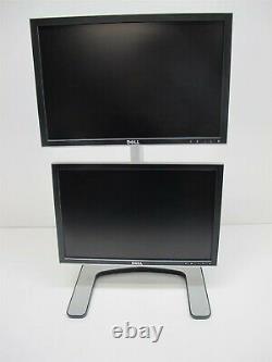 Two Dell 2009Wt 20 Ultrasharp Widescreen LCD Monitors with Visidec Dual Stand