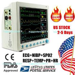 US Portable 12.1 LCD 6 Parameters ICU Patient Monitor CMS8000+Rolling Stand