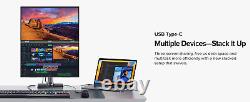 Used 18.5 Dual Portable Monitor Folding Display 1080P withIntegrated Stand &VESA