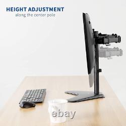 VIVO Dual 13 to 27 inch LCD Monitor Desk Mount and Freestanding 13 Black