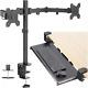 VIVO Dual 13 to 27 inch LCD Monitor Mount and Under Desk C-clamp 27 x Black
