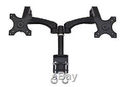 VIVO Dual LCD Monitor Gas Spring Mount / Black Desktop Stand for 2 Screens up to