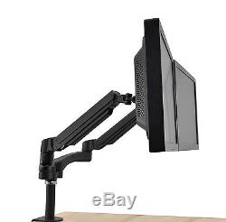 VIVO Dual LCD Monitor Gas Spring Mount / Black Desktop Stand for 2 Screens up to
