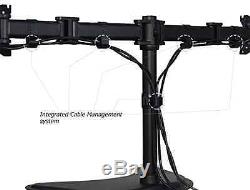 VIVO Dual Monitor Mount Fully Adjustable Desk Free-Stand for 2 LCD Screens Up To