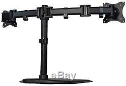 VIVO Dual Monitor Mount Fully Adjustable Desk Free-Stand for 2 LCD Screens Up To