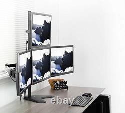 VIVO Quad 13 to 24 inch LCD Monitor Mount, Freestanding Desk Stand, 3 Plus 1
