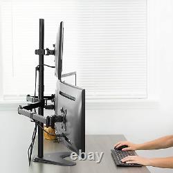 VIVO Quad 13 to 24 inch LCD Monitor Mount, Freestanding Desk Stand, 3 Plus 1 4