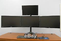 VIVO Quad LCD Monitor Desk Stand/Mount Free Standing 3 + 1 = 4 STAND-V004T