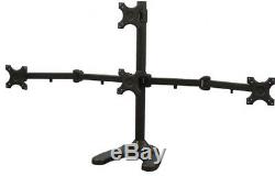 VIVO Quad LCD Monitor Desk Stand/Mount Free Standing With Optional Bolt-through