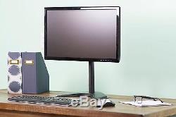 VIVO Single LCD Computer Monitor Free-Standing Desk Stand Adjustable Tilt 1 up