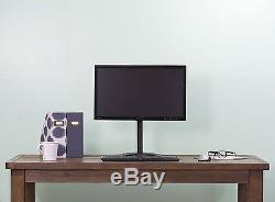 VIVO Single LCD Computer Monitor Free-Standing Desk Stand Adjustable Tilt 1 up